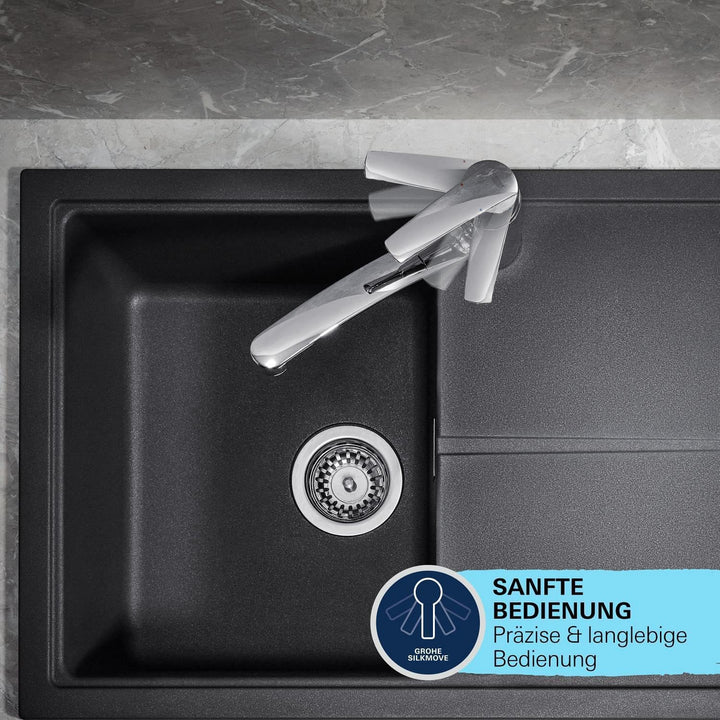 GROHE Start - Einhand-Spültischarmatur (DN 15, Schwenkbereich 140°, Einlochmontage), chrom, 30530002