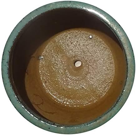 TucanoHamburg Blumentopf, Modell Zylinder Jade, grün/blau 29x25cm, frostfest