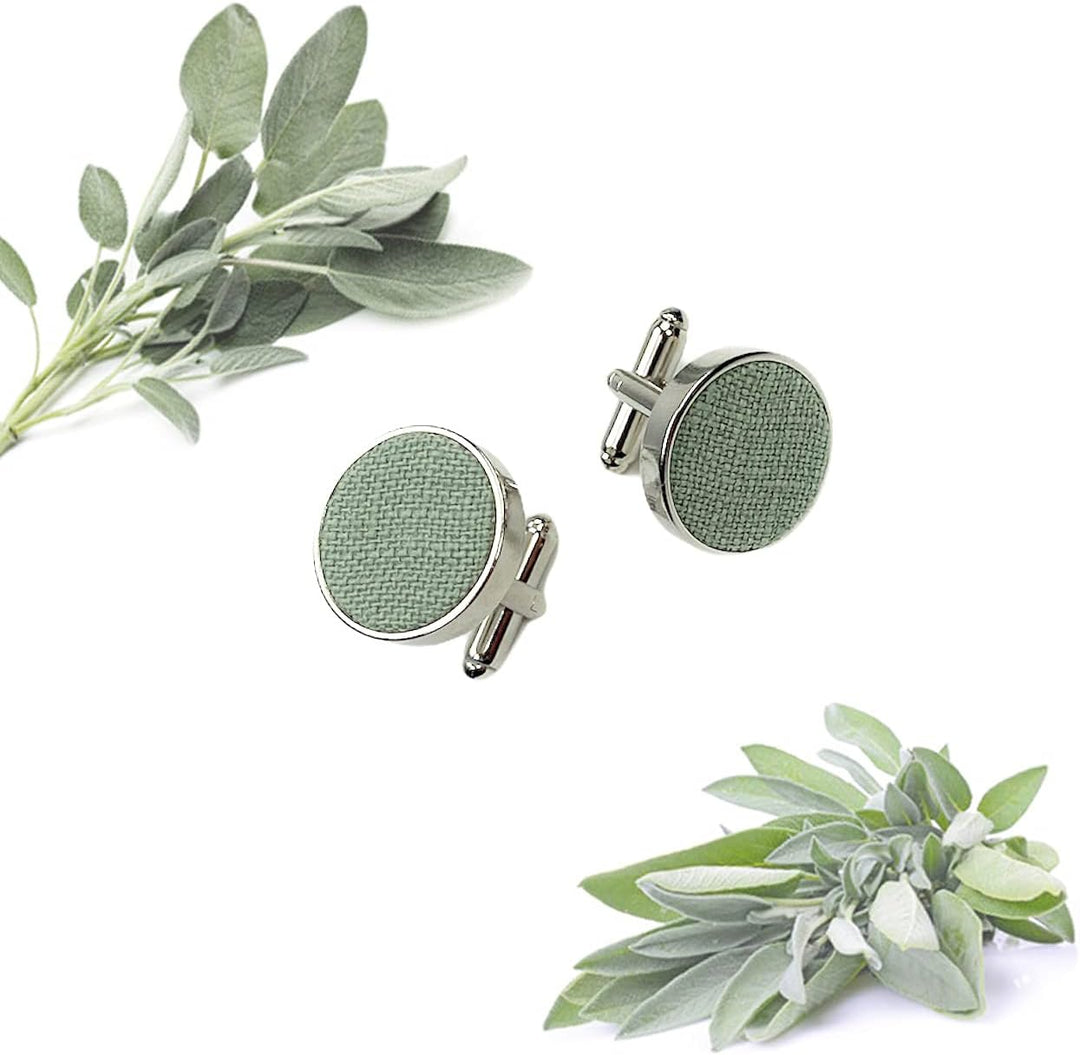 LINILI Leinen Accessoires SET: Fliege, Hosenträger, Einstecktuch, Manschettenknöpfe- Fliege Bereits