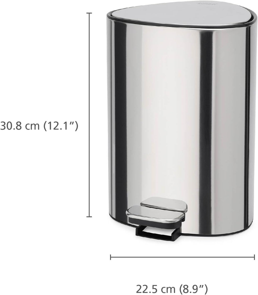 Joseph Joseph EasyStore Luxe 5l Edelstahl Treteimer mit Müllbeutel, Absenkautomatik Deckel, herausne