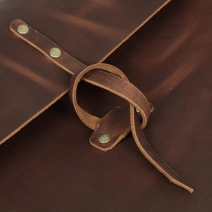 Londo Real Grain Leather MacBook Pro Case with Front Pocket & Flap Closure (Zimt, 13 Zoll), OTTO501