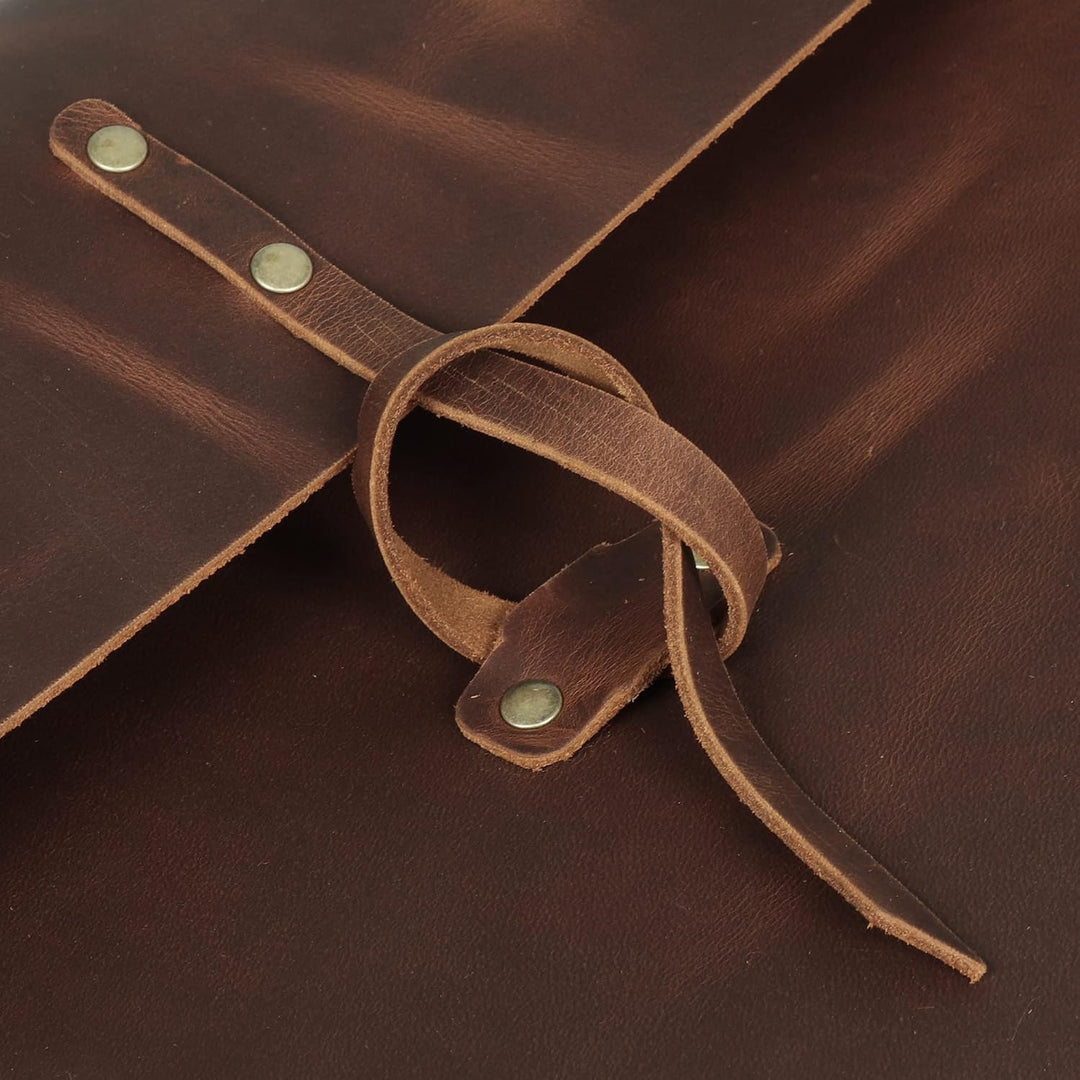 Londo Real Grain Leather MacBook Pro Case with Front Pocket &amp; Flap Closure (Zimt, 15-16 Zoll), OTTO5