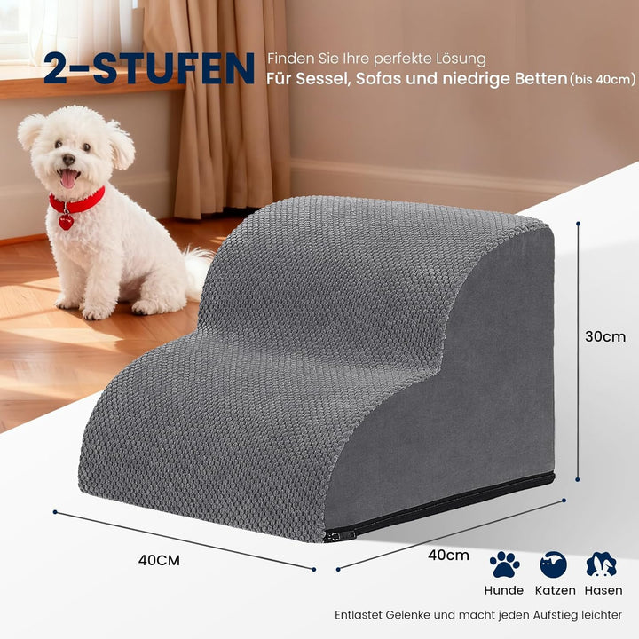 Mora Pets Hundetreppe für Kleine Hunde Haustiertreppe für Bett und Sofa Hunde Treppe rutschfeste was