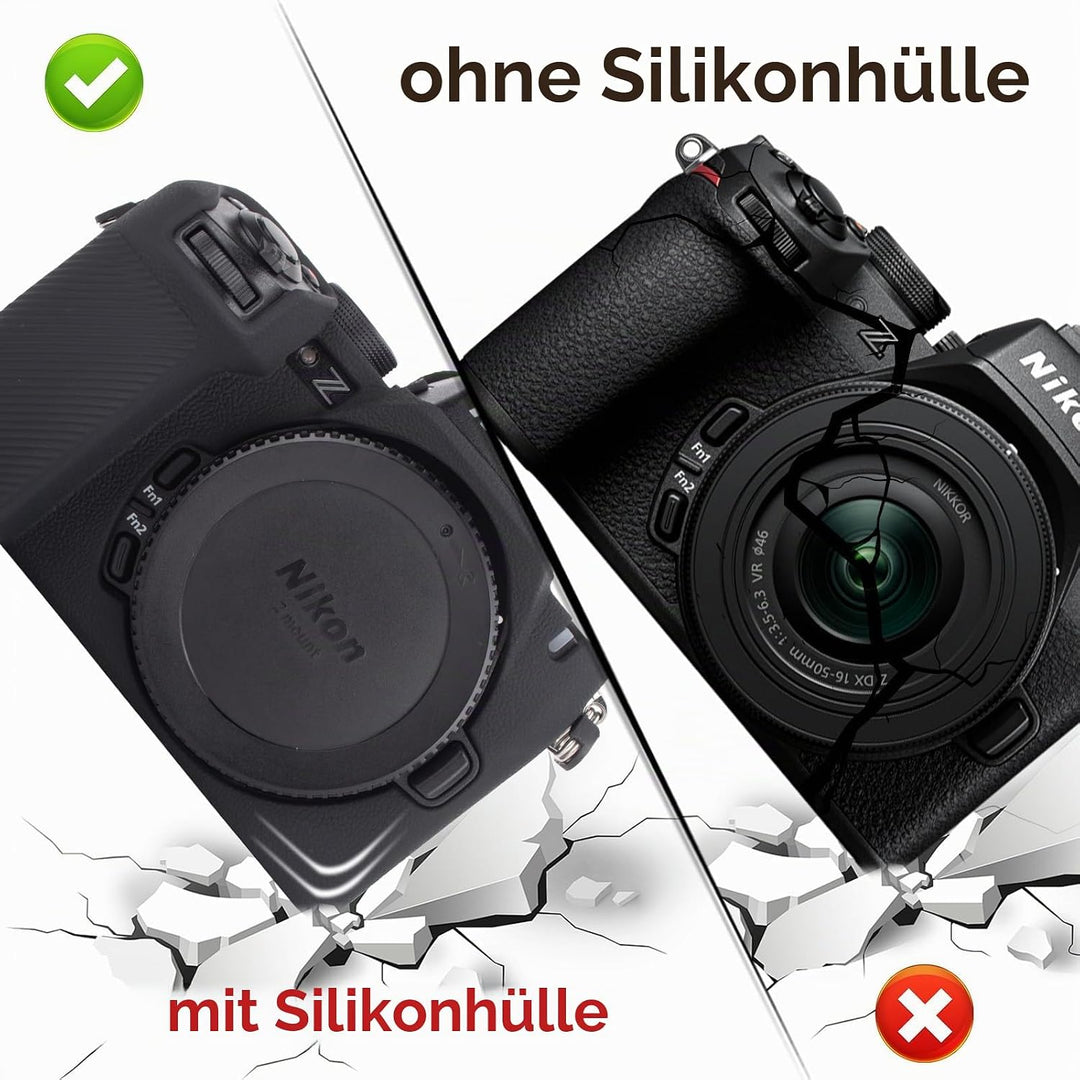 MUZIRI KINOKOO Silikonhülle kompatibel für Nikon Z50 II Digitalkamera, weiches Gummi Z50II Schutzhül