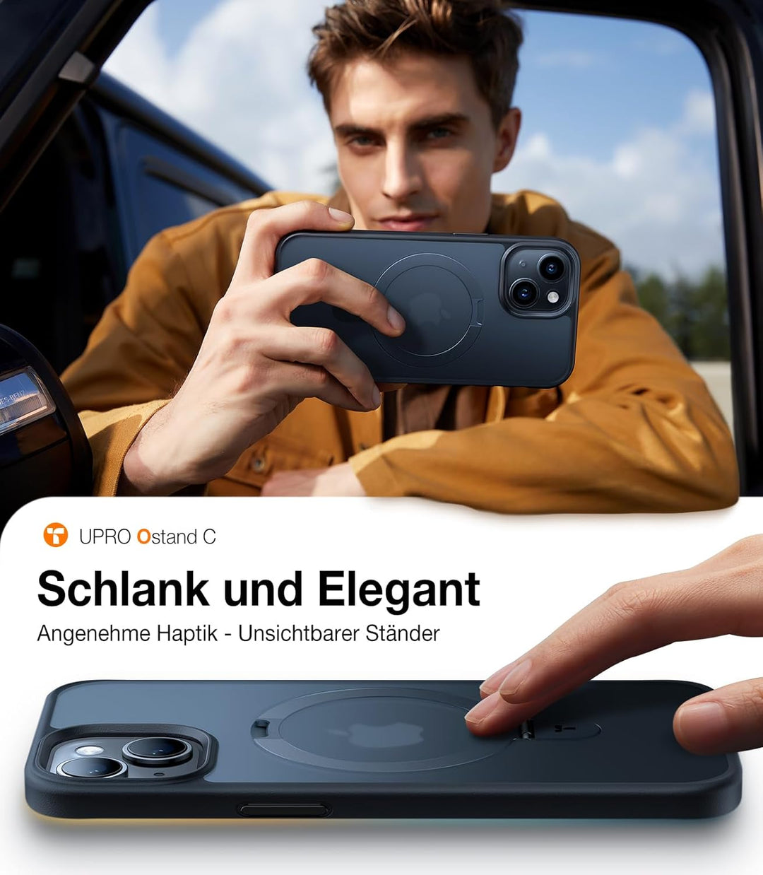 TORRAS [2023 Neue Dynamic Magnetring für iPhone 14 Hülle, iPhone 13 Hülle mit MagSafe-Ständer [Super