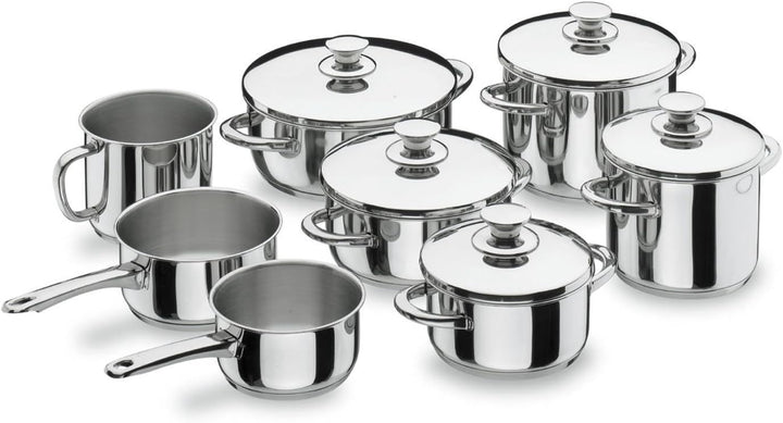 LACOR 40018 Bratentopf mit Deckel 18 cm Vitrocor, silber, 18 cm