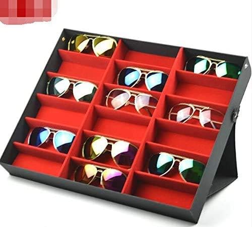 Brillenbox für 18 Brillen Aufbewahrungsbox und Ständer für Haus und Geschäft Organizer für Brillen S