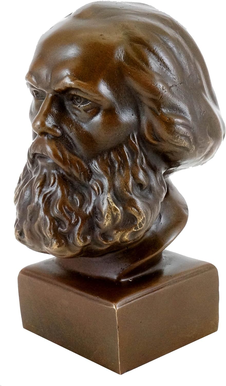 Kunst & Ambiente - Bronzefigur/Bronzekopf - Karl Marx Büste - Figur - signiert - Bronze Büste - Skul