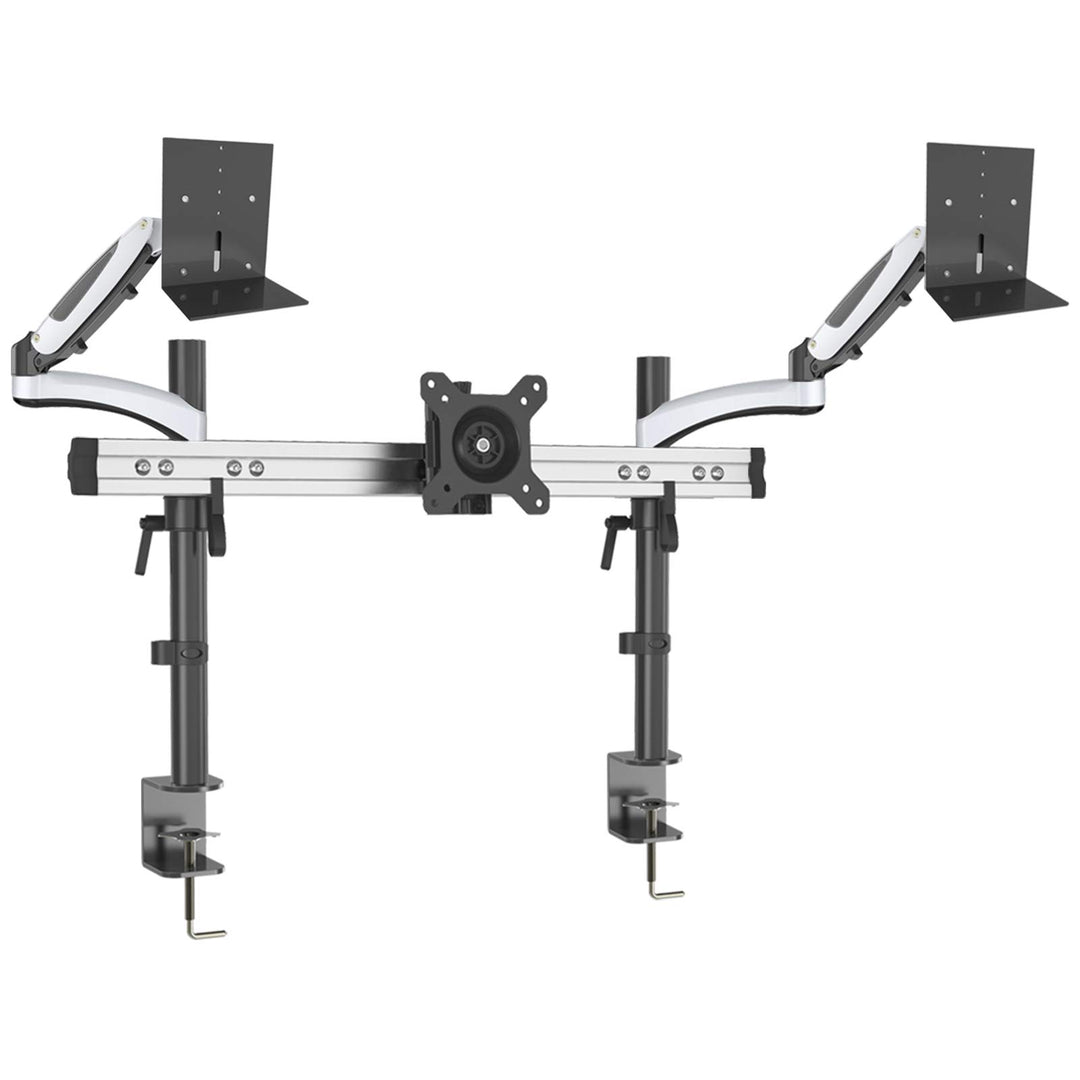 HFTEK Monitor-Tischhalterung mit 2X Lautsprecherablage - Belastbarkeit: bis max. 15 kg - VESA 75/100