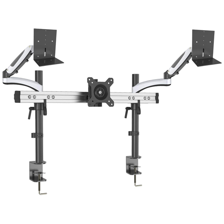 HFTEK Monitor-Tischhalterung mit 2X Lautsprecherablage - Belastbarkeit: bis max. 15 kg - VESA 75/100