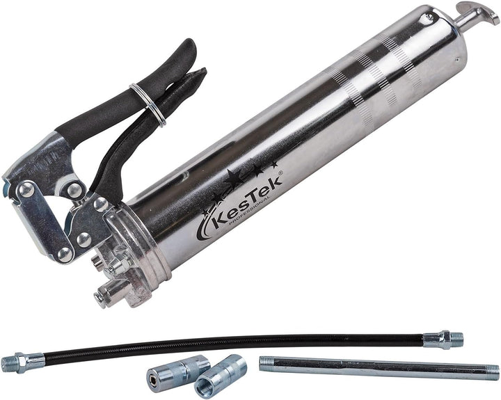 Mehrzweck Einhand Fettpresse EFP400 Set - Mit 2x Schmierfett IXELON GOC190, je 400g, ideal für präzi