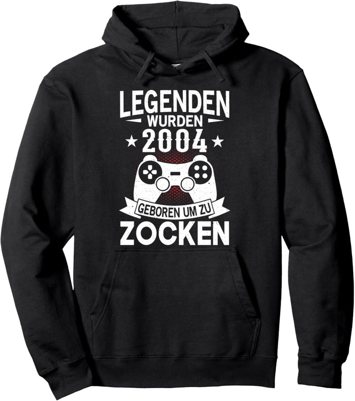 Legenden 2004 geboren Zocken Console PC Gamer Geburtstag Pullover Hoodie