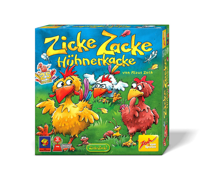 Zoch 601121800 Zicke Zacke Hühnerkacke – das rasante Gedächtnisrennen, Kinderspiel des Jahres 1998,