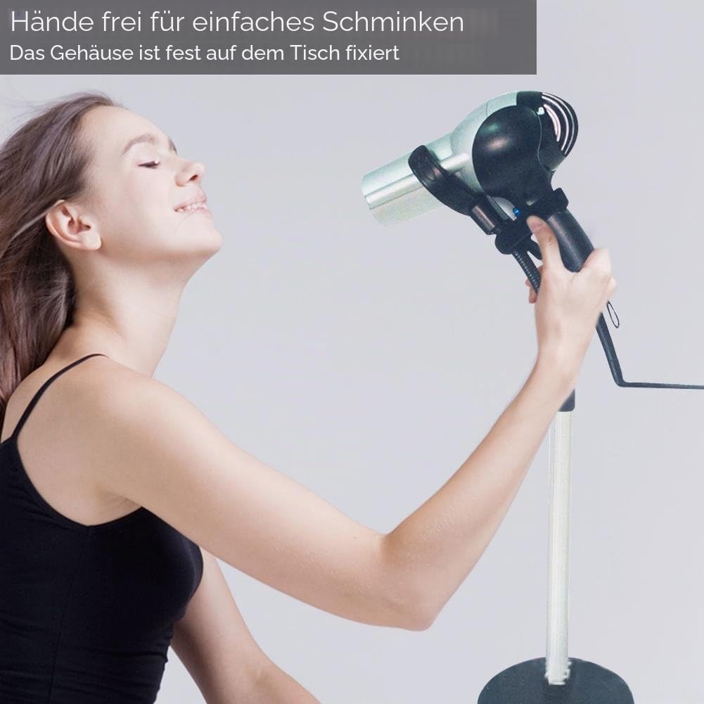 Dioche Haartrocknerhalter 360 Grad Einstellbar Haartrockner Halter Edelstahl Handfrei Abnehmbar Saug