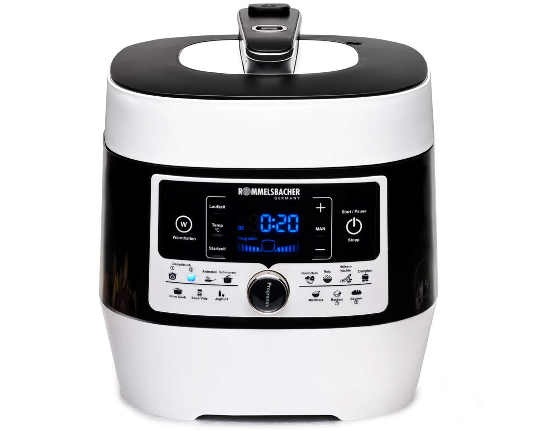 ROMMELSBACHER Elektrischer Dampfdruck- & Multikocher MD 1000 'MeinHans' – Das Original - 14 Automati