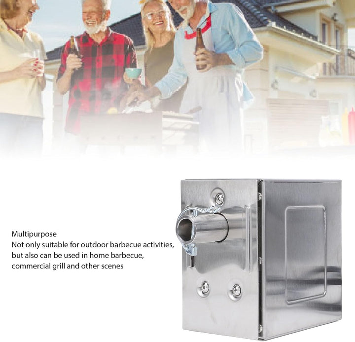Fdit Rotisserie-Motor, 45 W Universal-Ersatzspiessmotor, Elektrischer Grillmotor aus Edelstahl für S