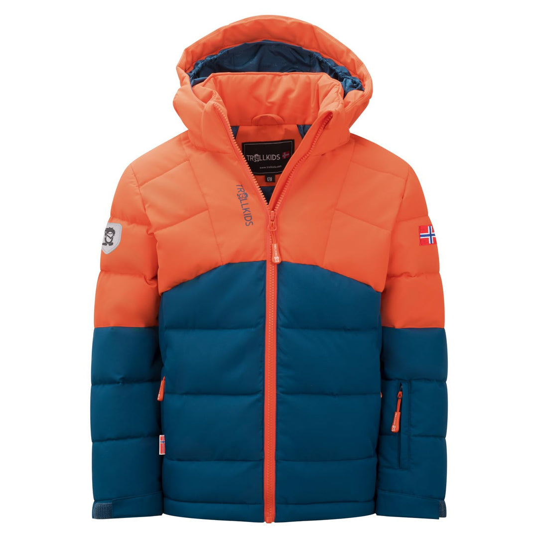 Trollkids Winterjacke Gryllefjord 92 Tieforange/Madeira blau/Tieforange, 92 Tieforange/Madeira blau/