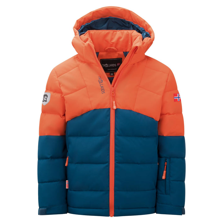 Trollkids Winterjacke Gryllefjord 92 Tieforange/Madeira blau/Tieforange, 92 Tieforange/Madeira blau/