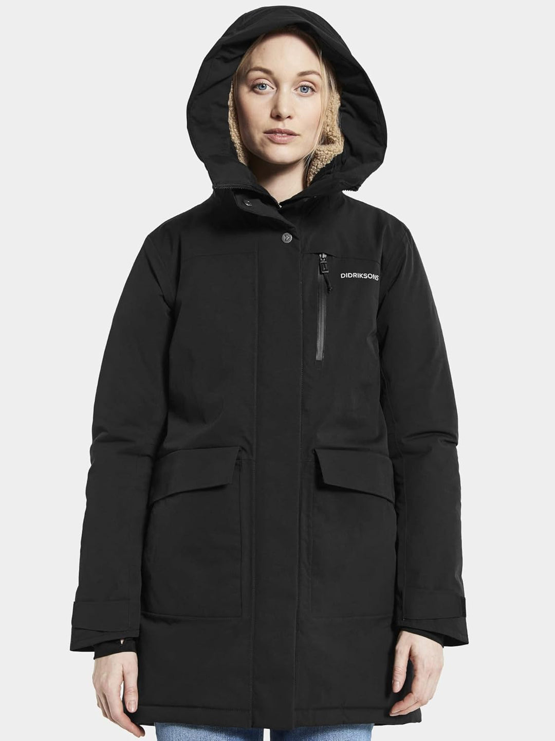Didriksons Damen Winterjacke CIANA PARKA 2 36 Schwarz, 36 Schwarz