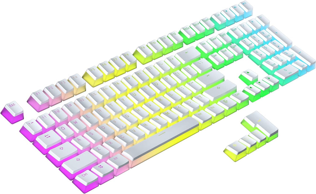 Ranked Pudding PBT-Tastenkappen | 112 Double Shot Transluzent ANSI US- und ISO-Layout | OEM-Profil f