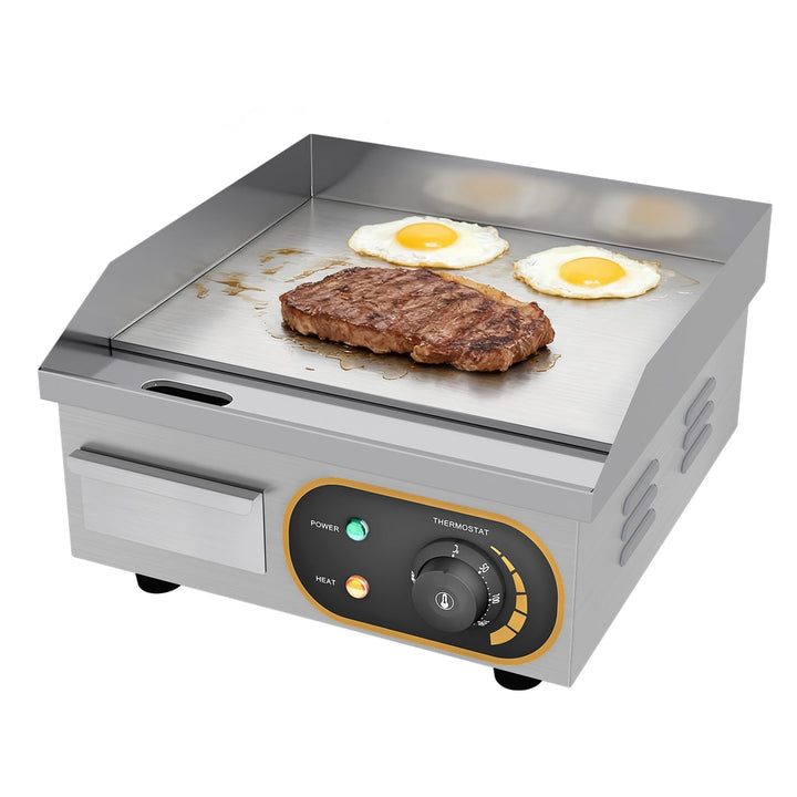 Grillplatte Elektrisch, Profi Gastro Elektrogrill Elektrische Grillplatte Tischgrill mit 36 x 30 cm