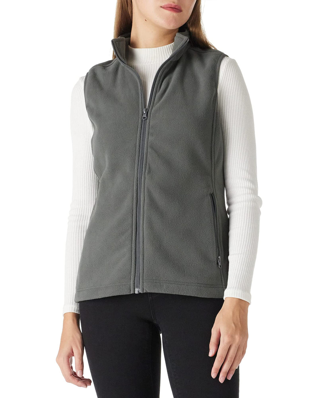 Outdoor Ventures Fleece Weste für Damen,Weich Ärmellos Jacke mit Reissverschlusstaschen, Sport Laufw