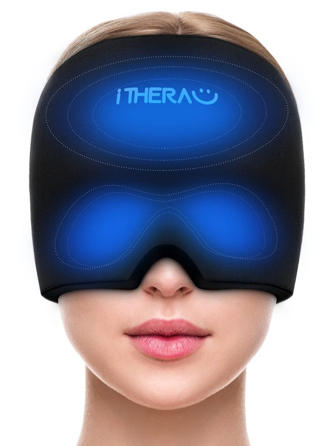 I-THERA-U Migräne Maske 2pcs - Wiederverwendbar 2 in 1 Schlafmaske Headache Hat, Kopfschmerzen Kühlp