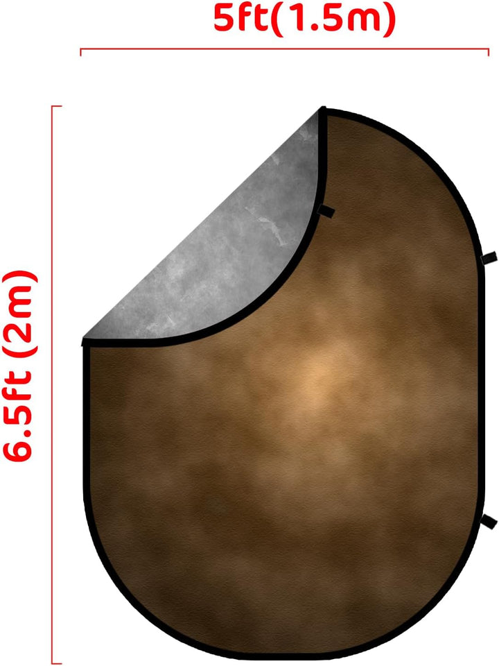 Kate 1.5x2m Braun/Grau Falthintergrund Fotografie Faltbarer Studio Hintergrund Faltender Hintergrund