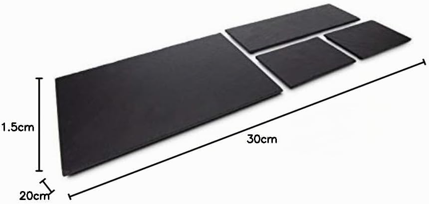 ROMINOX Geschenkartikel Schieferplatten-Set // Tapas Ardesia – 4-teilig, lasierte, unempfindliche Sc