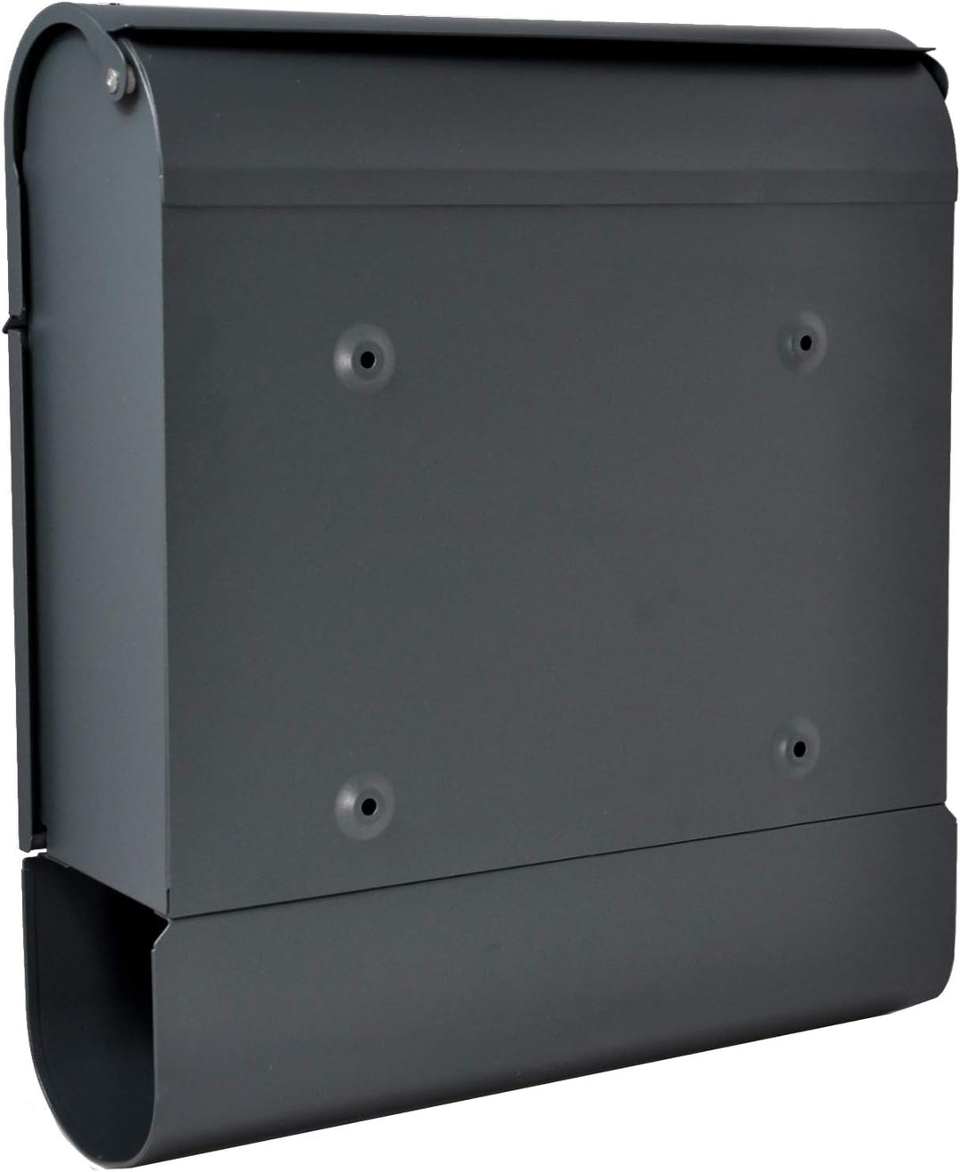 Modernes Design Briefkasten Anthrazitgrau Matt Wandbriefkasten Postkasten mit Zeitungsfach C4 Format