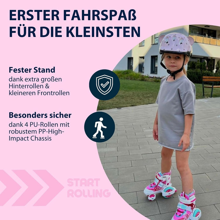 HUDORA Rollschuh My First Quad in versch. Grössen & Farben - hochwertige Rollschuhe für Kinder bis 2