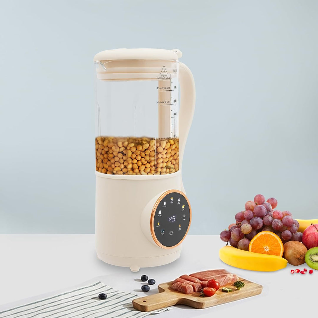 Sojamilchbereiter 600W 1400ml Nussmilch Maschine mit LED-Touch-Display und 16 Klingen Pflanzenmilchb