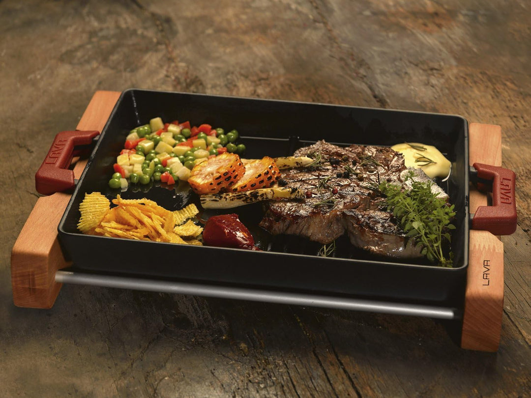 TAFELGRILLPAN M/2 GREPEN 320X260 MM LVECOGT2632T3 MATT BLACK  Rechteckige Grillpfanne, Rechteckige G