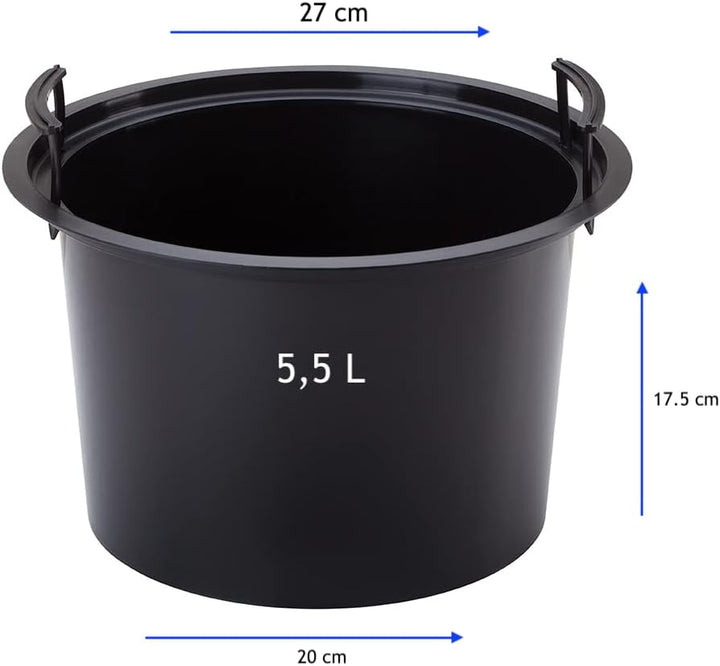 MELTOM Blumenkübel Blumentopf Rund 3D Effekt Slim Pflanzkübel mit Herausnehmbaren Einsatz (XL), XL