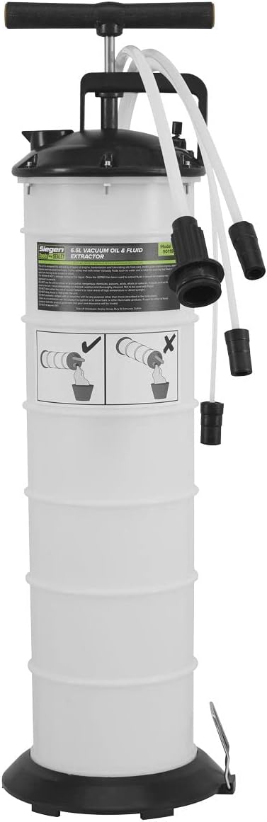 Sealey S01169 Manueller Vakuum-Öl- und Flüssigkeitsabsauger, 6,5 l