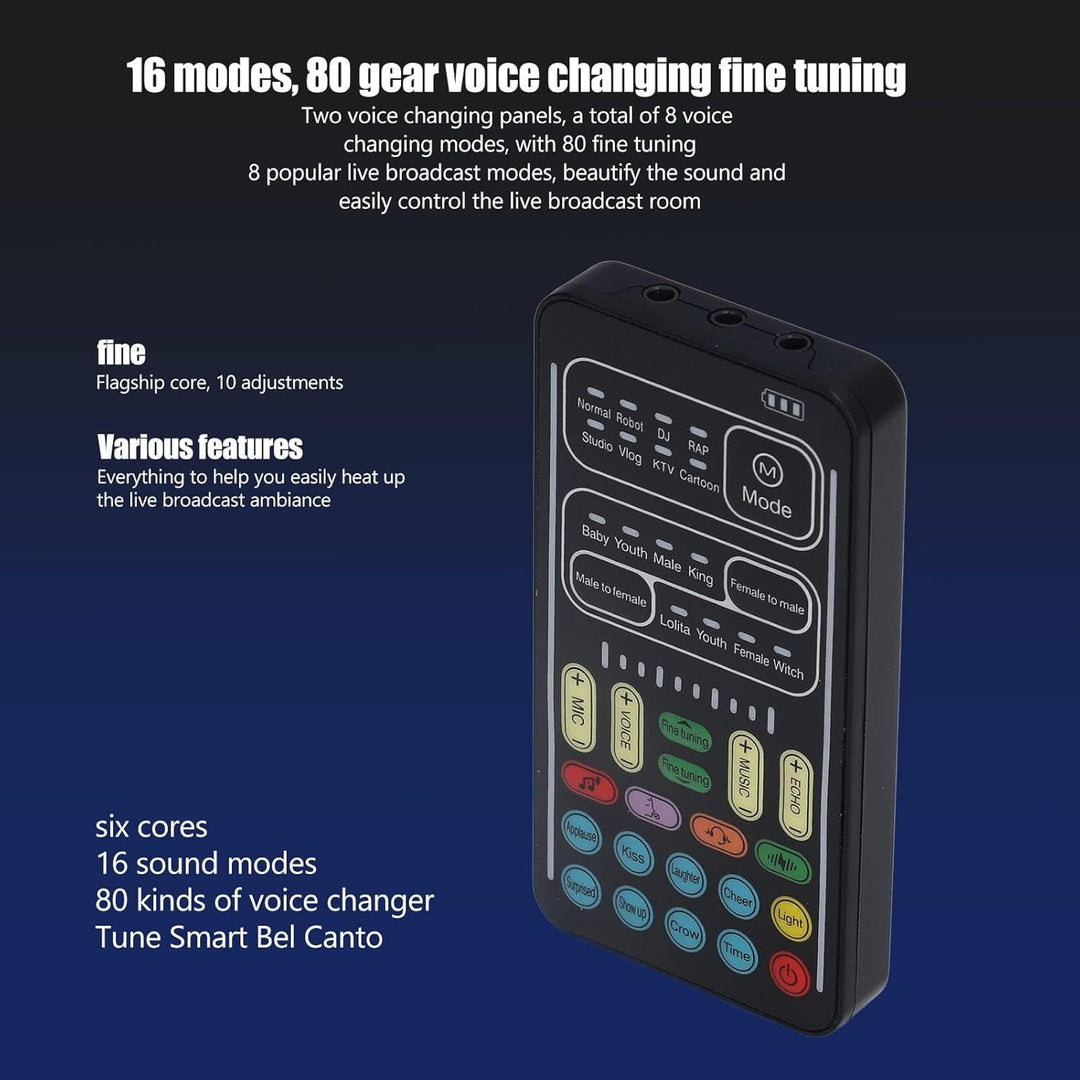 Ejoyousnbg8fo0isk I9 Voice Changer Set, Bluetooth 5.0 Handmikrofon, Tragbarer Gaming Voice Disguiser