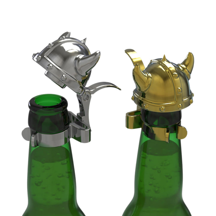 Winkee - Wikinger Bierflaschenverschluss Helm 4er Set I Flaschenverschlüsse I Lustige Helm-Flaschend