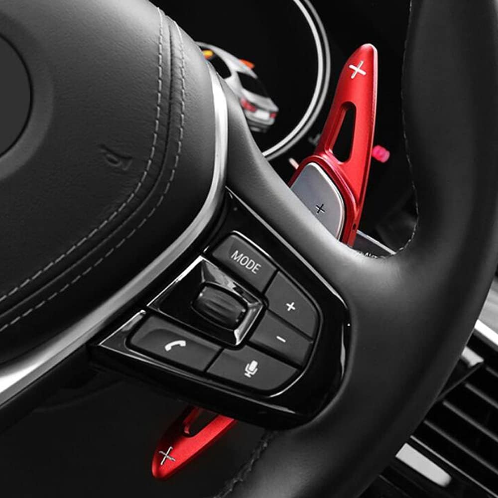 HIBEYO 2 Stücke Lenkrad Schaltwippen Verlängerung Paddles Lenkrad für BMW 5er G30 G31 G38 7er G11 G1