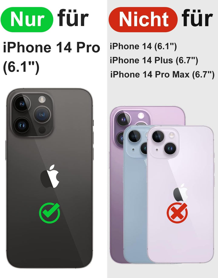 WIFORT für iPhone 14 Pro Wasserdicht Hülle mit Magsafe - 360 Grad Schutzhülle Outdoor Handyhülle IP6