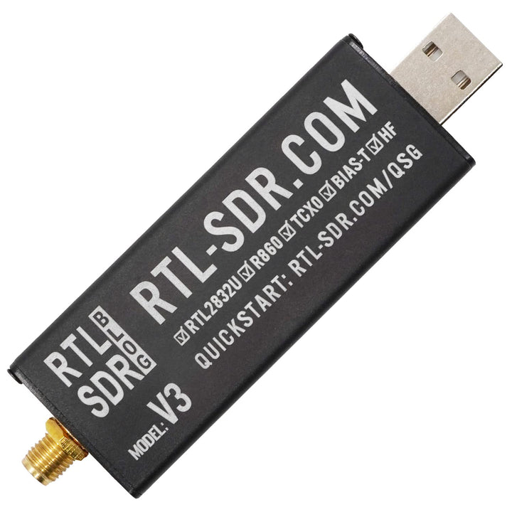 RTL-SDR Blog V3 R860 RTL2832U 1PPM TCXO SMA Software Defined Radio (Nur Dongle) (Schwarz), Schwarz