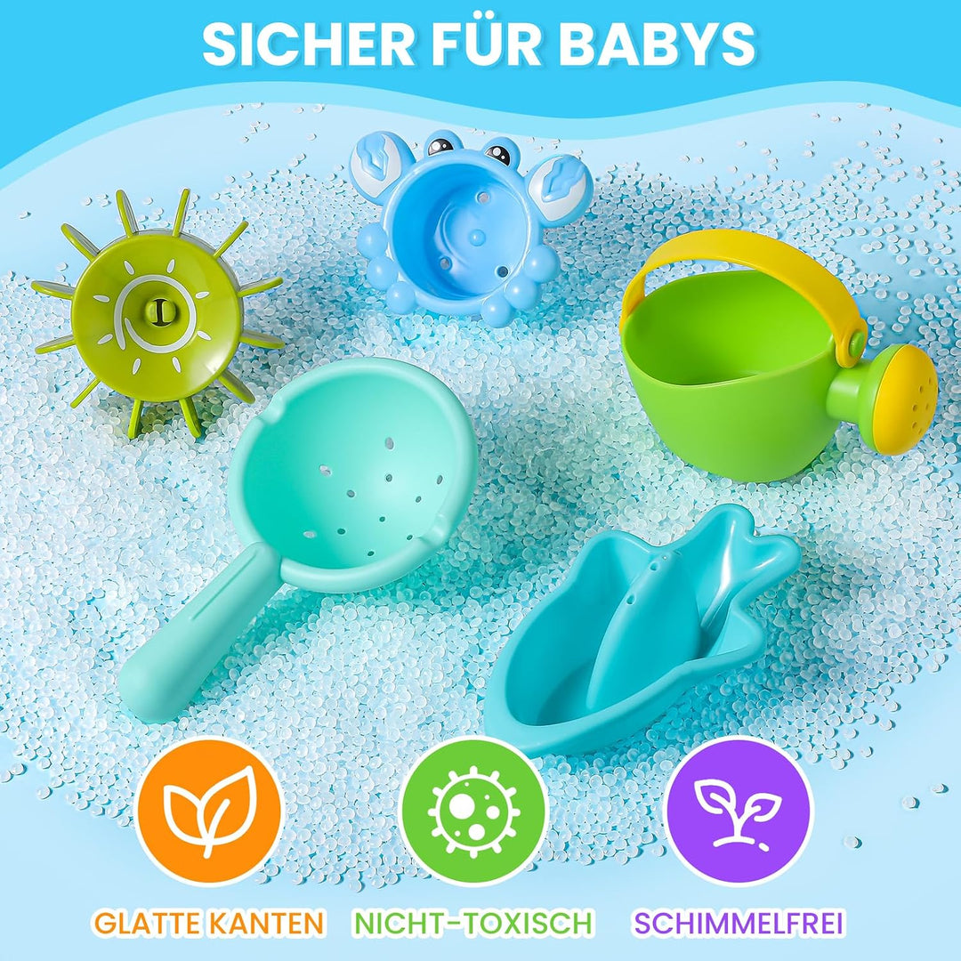 Badespielzeug Baby ab 1 2 3 4 Jahre, Badewannenspielzeug Wasserspielzeug Kinder Schwimmbad Pool Plan