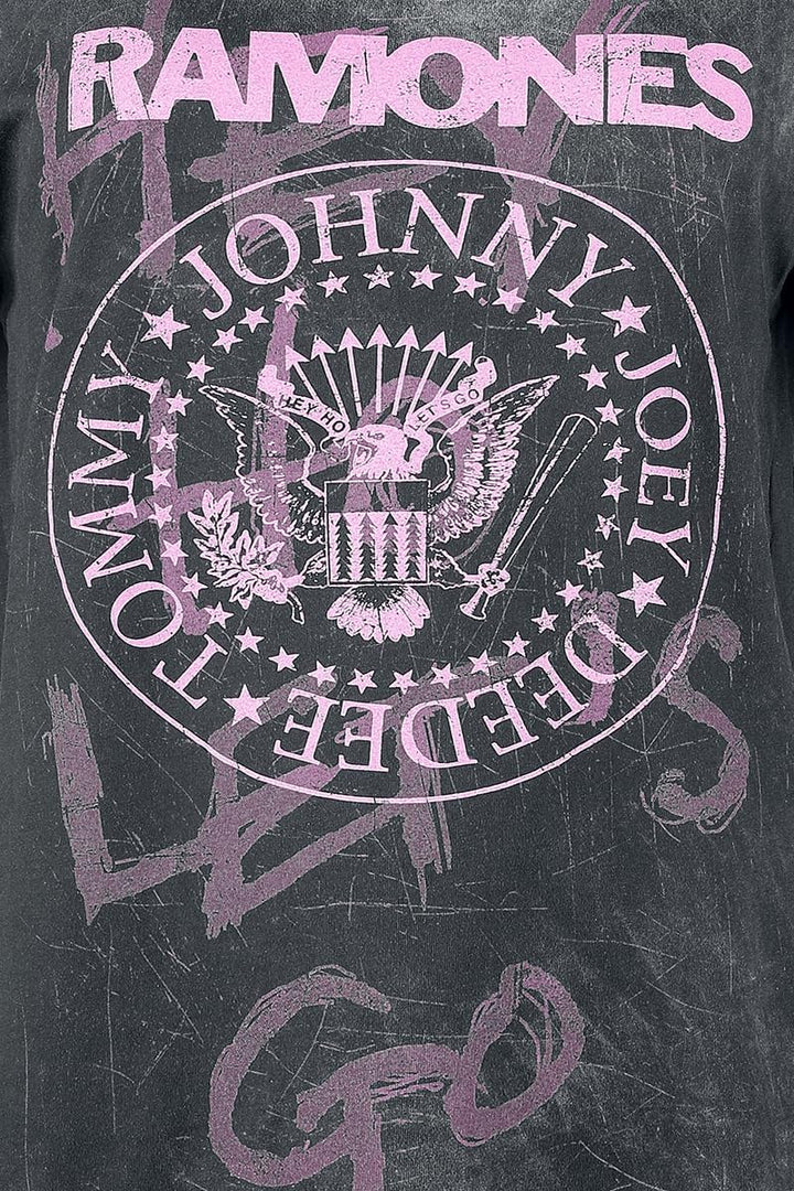 Ramones Hey Ho Let's Go Frauen T-Shirt grau Band-Merch, Bands L Grau, L Grau