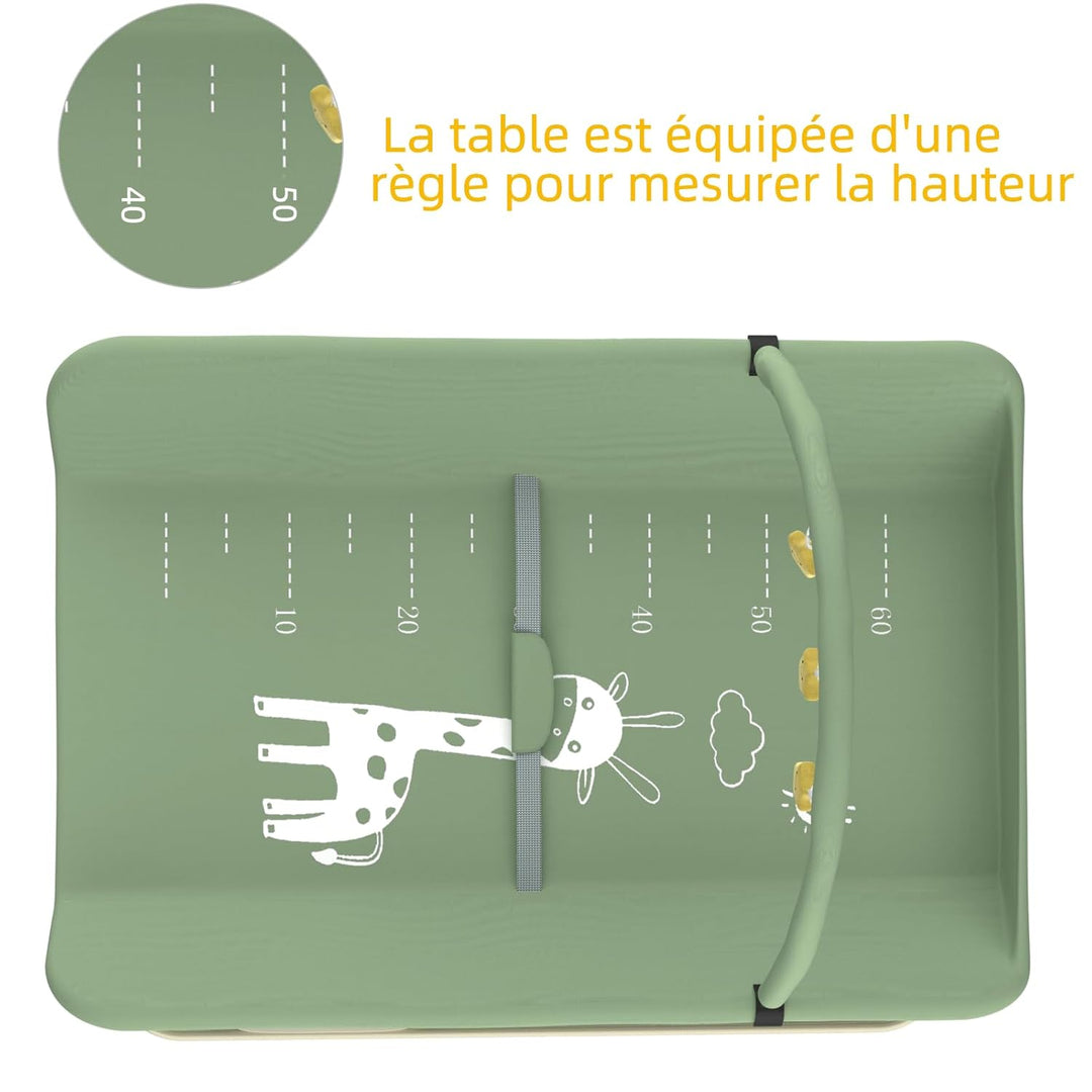 Wickeltisch, zusammenklappbar, mit Aufbewahrungskorb, Struktur aus Eisen, max. Belastung 25 kg, für