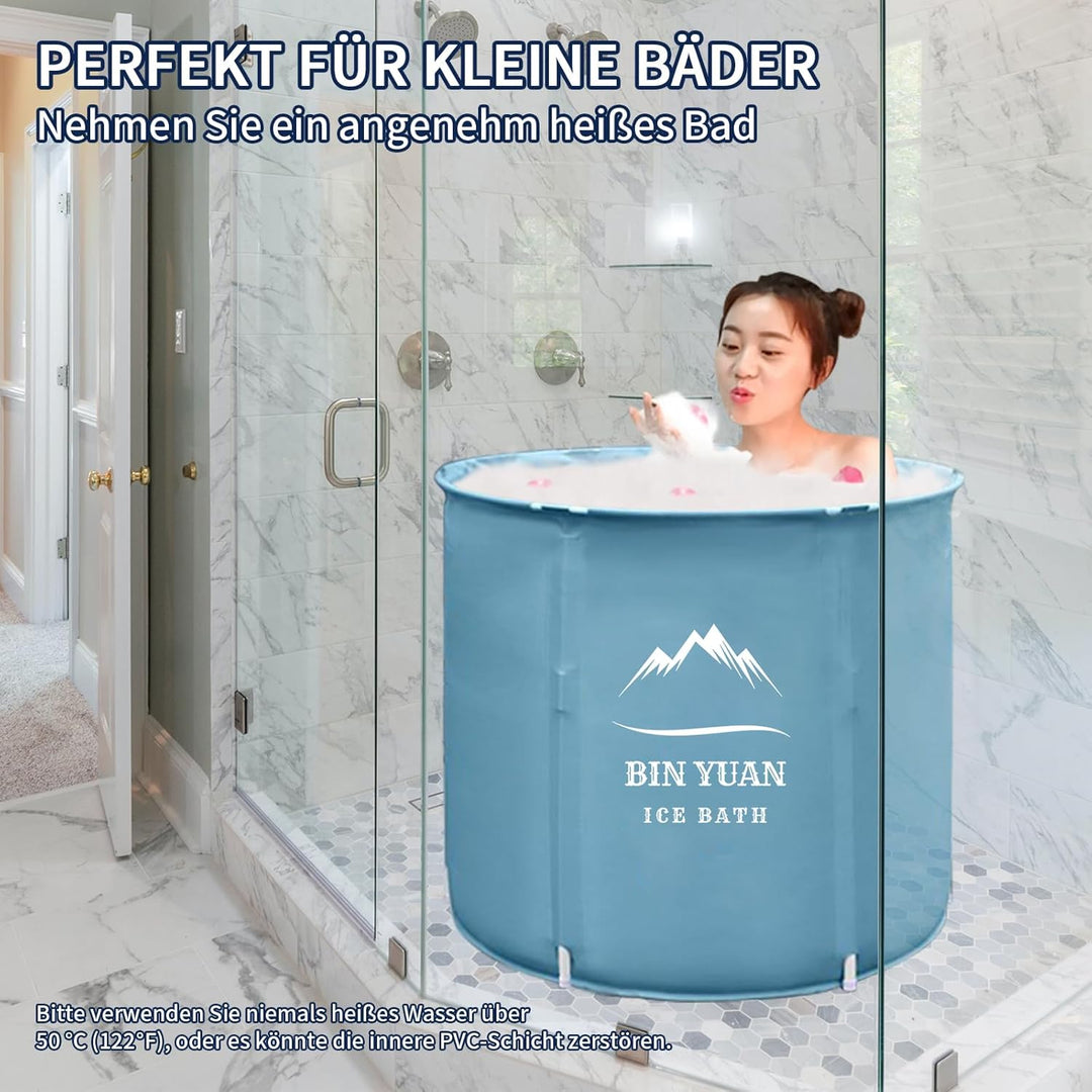 Foldable Bathtub Adult Portable Bathtub 70 x 68 cm for Adults Round Foldable Plastic Bathtub for Spa
