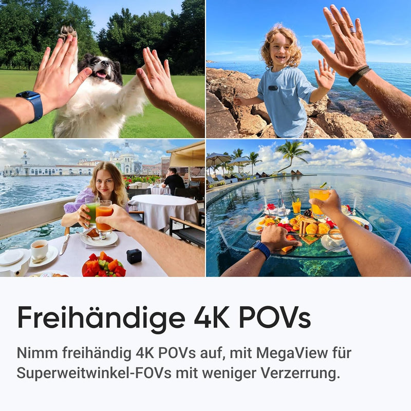 Insta360 GO 3S 64 GB - Tragbare 4K Mini-Kamera, Freihand-POVs, Überall anbringbar, Stabilisierung, 1