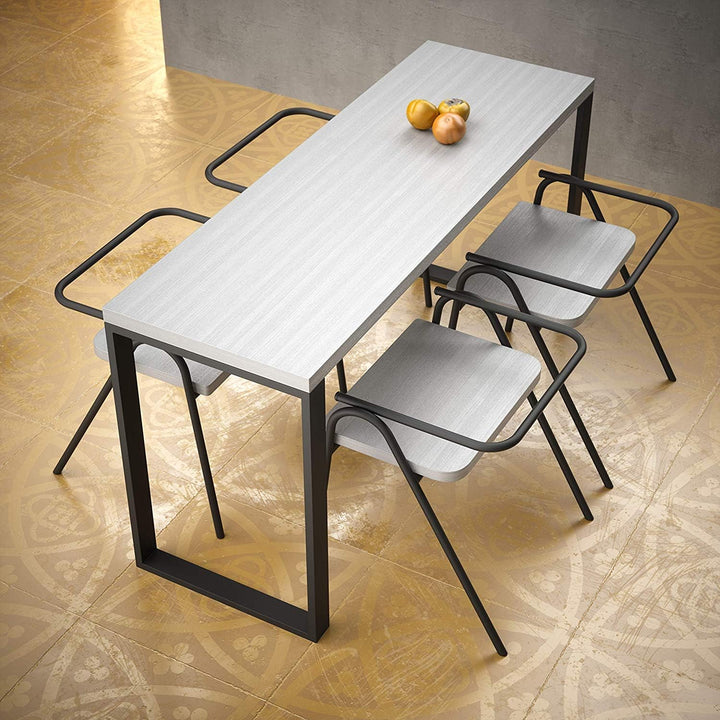 sossai® Stahl Tischkufen (pulverbeschichtet) TKK1 | Farbe: Schwarz | 2 Stück | Breite 50 cm x Höhe 7