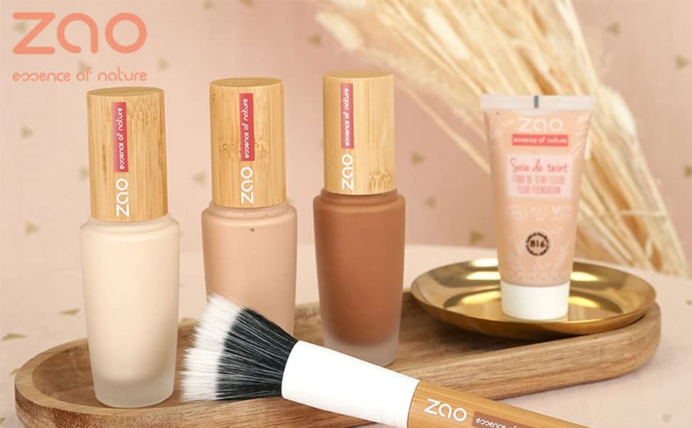 Vegan Make Up - Vegane ZAO Silk Foundation Bio 30 ml – Schminke mit Sheabutter, Mandelöl & Jojobaöl