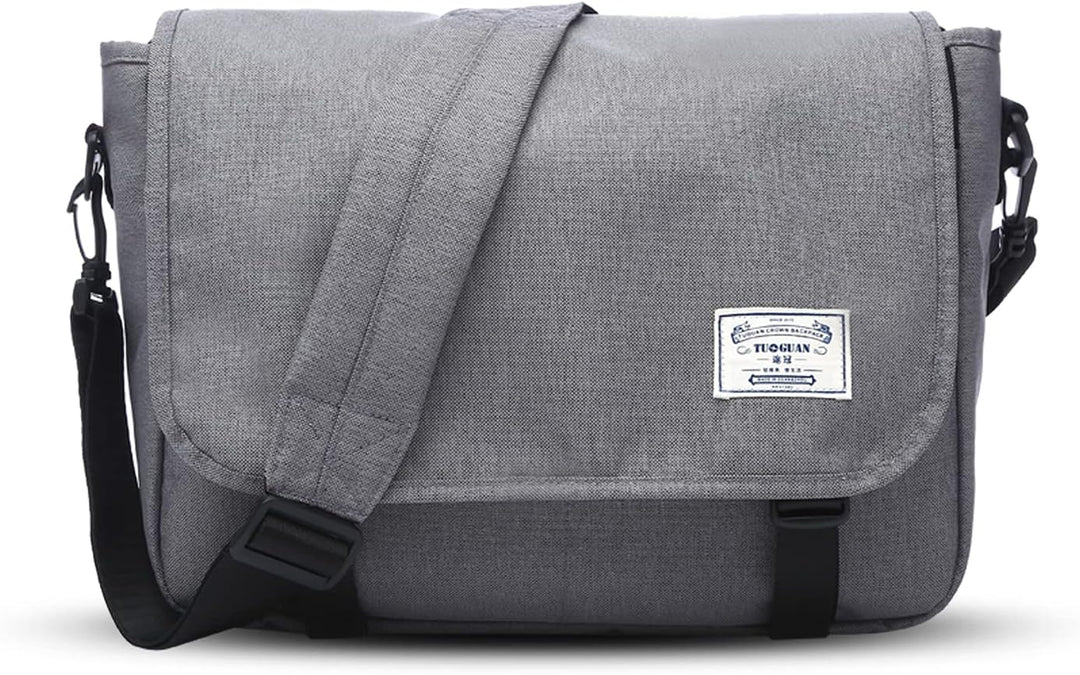 FANDARE Messenger Bag Umhängetasche Schultertasche Laptoprucksäcke Tasche Kuriertasche Polyester Gra