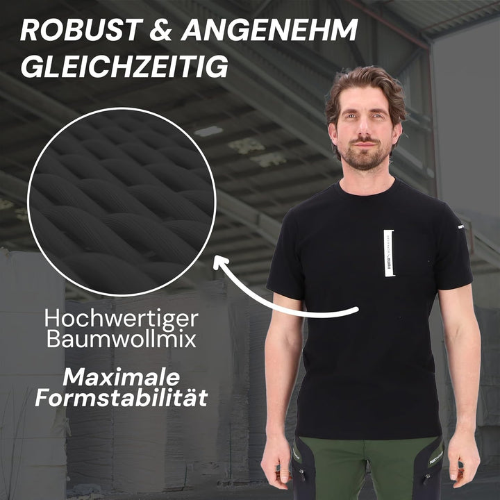 PUMA Workwear Advanced Kollektion - T-Shirts für Herren - Brusttasche und Utility Fach an der Schult