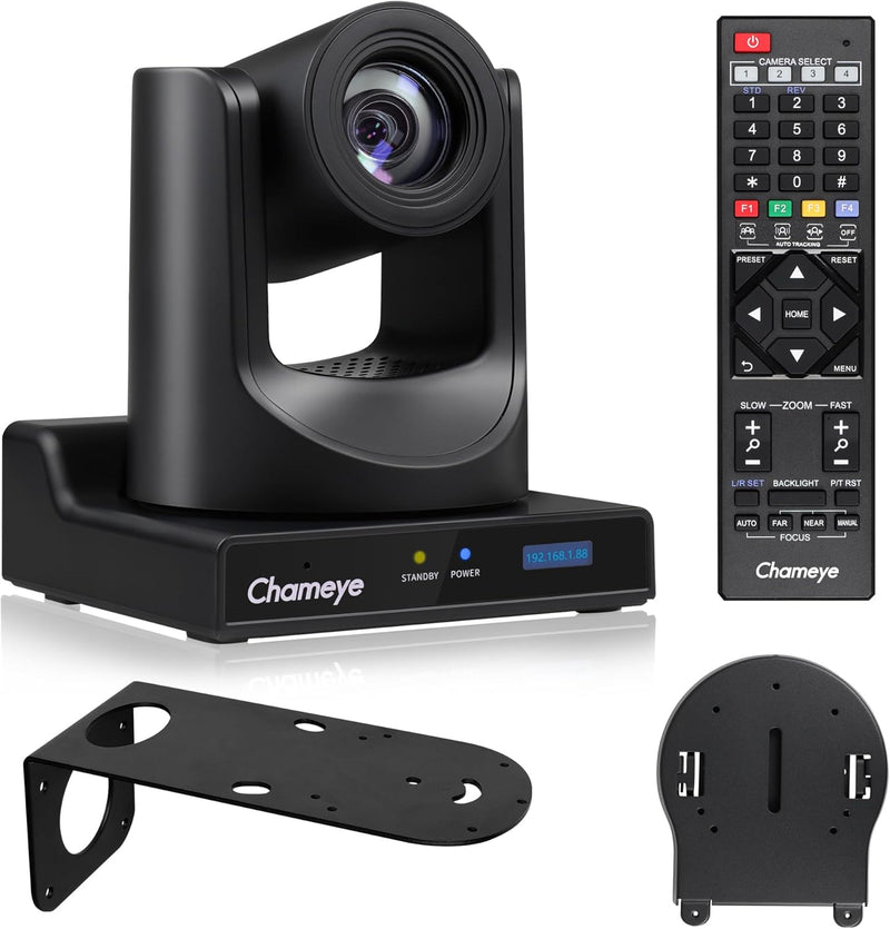 Chameye HDMI PTZ Camera 30x Optical Zoom AI Auto Tracking PTZ Camera with LCD Display, HDMI 3G-SDI I